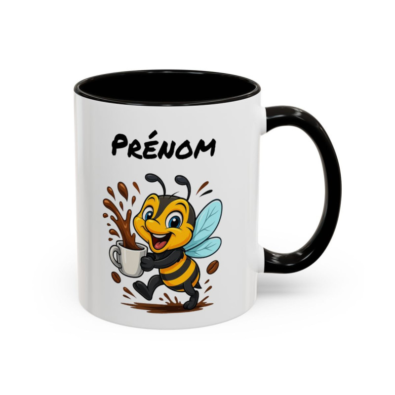 Mug Abeille Café Personnalisable – Tasse Humoristique Café – Cadeau Original – Céramique 325 ml