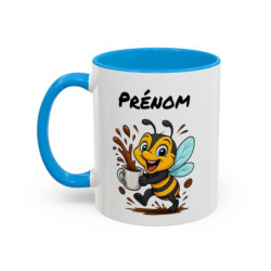 Mug Abeille Café Personnalisable – Tasse Humoristique Café – Cadeau Original – Céramique 325 ml