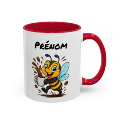 Mug Abeille Café Personnalisable – Tasse Humoristique Café – Cadeau Original – Céramique 325 ml