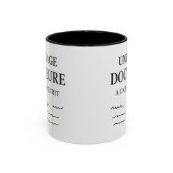 Mug Citation Docteure – Une Sage Docteure a un Jour Écrit – Tasse Humour Médical – Cadeau Médecin Céramique 325 ml