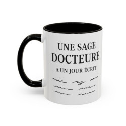 Mug Citation Docteure – Une Sage Docteure a un Jour Écrit – Tasse Humour Médical – Cadeau Médecin Céramique 325 ml
