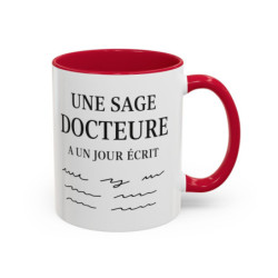 Mug Citation Docteure – Une Sage Docteure a un Jour Écrit – Tasse Humour Médical – Cadeau Médecin Céramique 325 ml