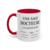 Mug Citation Docteure – Une Sage Docteure a un Jour Écrit – Tasse Humour Médical – Cadeau Médecin Céramique 325 ml