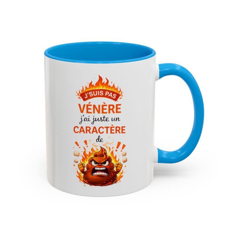 Mug Humour Caractère – J’suis Pas Vénère J’ai Juste un Caractère – Tasse Drôle Colère – Cadeau Humour Original
