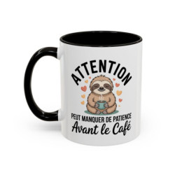 Tasse Paresseux avec Tasse Chaude – Mug Animal Mignon et Relaxant – Cadeau Cocooning Humour Doux