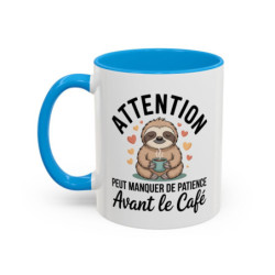Tasse Paresseux avec Tasse Chaude – Mug Animal Mignon et Relaxant – Cadeau Cocooning Humour Doux