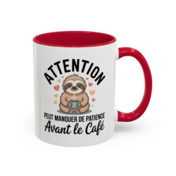 Tasse Paresseux avec Tasse Chaude – Mug Animal Mignon et Relaxant – Cadeau Cocooning Humour Doux