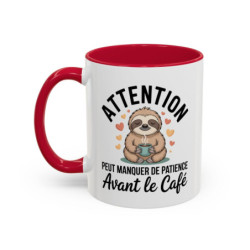 Tasse Paresseux avec Tasse Chaude – Mug Animal Mignon et Relaxant – Cadeau Cocooning Humour Doux