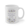 Mug citation humour matin – Trop de gens ont mauvaise haleine le matin – Tasse florale élégante – Cadeau