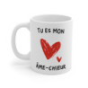 Mug amour message tendre – Tu es mon âme-chieur – Tasse couple humour affectueux – Cadeau original romantique