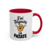 Tasse Humour J’ai Toujours la Patate – Mug Pomme de Terre Cartoon – Cadeau Drôle Motivation Café 325ml