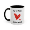 Tasse Humour Tu Es Mon Âme-Chieur – Mug Amour Drôle avec Cœur Rouge – Cadeau Couple Original 325ml