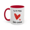 Tasse Humour Tu Es Mon Âme-Chieur – Mug Amour Drôle avec Cœur Rouge – Cadeau Couple Original 325ml