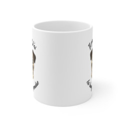 Mug humour chien carlin – Il paraît que j’ai la langue bien pendue – Tasse drôle animaux – Cadeau original
