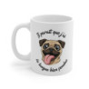 Mug humour chien carlin – Il paraît que j’ai la langue bien pendue – Tasse drôle animaux – Cadeau original