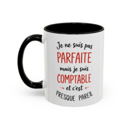 Tasse Humour Comptable Je Ne Suis Pas Parfaite Mais Comptable – Mug Citation Métier – Cadeau Drôle Comptabilité 325ml