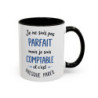 Tasse Humour Comptable Je Ne Suis Pas Parfait Mais Comptable – Mug Citation Métier Bleu – Cadeau Bureau Comptabilité 325ml