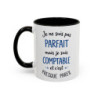 Tasse Humour Comptable Je Ne Suis Pas Parfait Mais Comptable – Mug Citation Métier Bleu – Cadeau Bureau Comptabilité 325ml