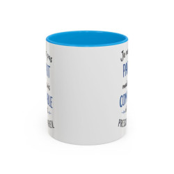 Tasse Humour Comptable Je Ne Suis Pas Parfait Mais Comptable – Mug Citation Métier Bleu – Cadeau Bureau Comptabilité 325ml