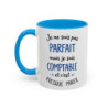 Tasse Humour Comptable Je Ne Suis Pas Parfait Mais Comptable – Mug Citation Métier Bleu – Cadeau Bureau Comptabilité 325ml