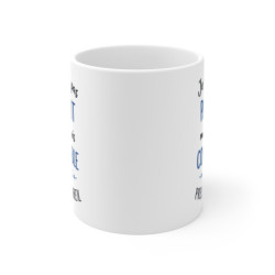 Mug comptable humour bleu – Je ne suis pas parfait mais comptable – Tasse citation professionnelle – Cadeau bureau original