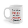 Mug humour femme – Je ne suis pas parfaite mais complètement canon – Tasse citation féminine – Cadeau