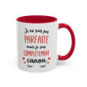 Tasse Humour Femme Je Ne Suis Pas Parfaite Mais Complètement Canon – Mug Citation Rouge – Cadeau