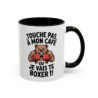 Tasse Humour Café Touche Pas À Mon Café Ou Je Vais Te Boxer – Mug Drôle Matinal – Cadeau Original 325ml