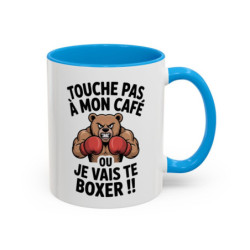Tasse Humour Café Touche Pas À Mon Café Ou Je Vais Te Boxer – Mug Drôle Matinal – Cadeau Original 325ml