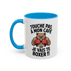 Tasse Humour Café Touche Pas À Mon Café Ou Je Vais Te Boxer – Mug Drôle Matinal – Cadeau Original 325ml