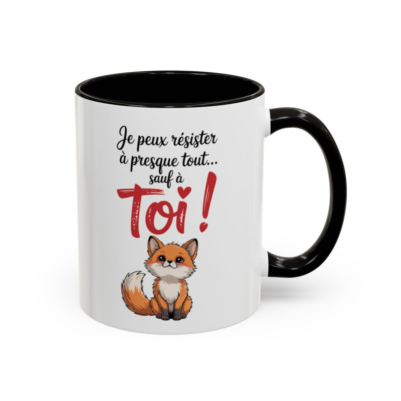 Tasse Humour Toi ! avec Renard Adorable – Mug Message Taquin et Mignon – Cadeau Original 325ml