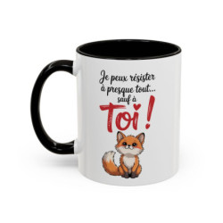 Tasse Humour Toi ! avec Renard Adorable – Mug Message Taquin et Mignon – Cadeau Original 325ml