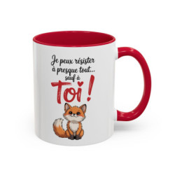 Tasse Humour Toi ! avec Renard Adorable – Mug Message Taquin et Mignon – Cadeau Original 325ml