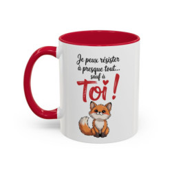 Tasse Humour Toi ! avec Renard Adorable – Mug Message Taquin et Mignon – Cadeau Original 325ml