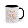 Tasse Une Chérie de Rêve – Mug Message Amour Romantique – Cadeau Femme Anniversaire Saint-Valentin 325ml