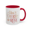 Tasse Une Chérie de Rêve – Mug Message Amour Romantique – Cadeau Femme Anniversaire Saint-Valentin 325ml