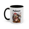 Tasse Personnalisée Prénom Poule Café – Mug Humour Matin Énergique – Cadeau Original 325ml