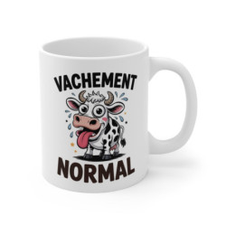 Mug Vachement Normal – Tasse Humour Vache Délirante – Idée Cadeau Drôle Amoureux des Animaux