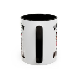 Tasse Humour Vache “Vachement Normal” – Mug Vache Cartoon Drôle – Cadeau Amusant 325ml Noir Bleu Rouge