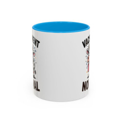 Tasse Humour Vache “Vachement Normal” – Mug Vache Cartoon Drôle – Cadeau Amusant 325ml Noir Bleu Rouge