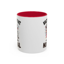 Tasse Humour Vache “Vachement Normal” – Mug Vache Cartoon Drôle – Cadeau Amusant 325ml Noir Bleu Rouge