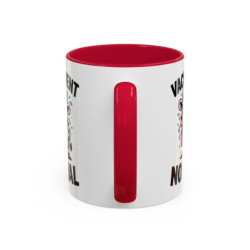 Tasse Humour Vache “Vachement Normal” – Mug Vache Cartoon Drôle – Cadeau Amusant 325ml Noir Bleu Rouge