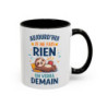 Tasse Aujourd’hui Je Ne Fais Rien – Mug Paresseux Endormi Humoristique – Cadeau Humour Détente