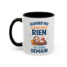 Tasse Aujourd’hui Je Ne Fais Rien – Mug Paresseux Endormi Humoristique – Cadeau Humour Détente