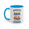 Tasse Aujourd’hui Je Ne Fais Rien – Mug Paresseux Endormi Humoristique – Cadeau Humour Détente
