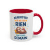 Tasse Aujourd’hui Je Ne Fais Rien – Mug Paresseux Endormi Humoristique – Cadeau Humour Détente