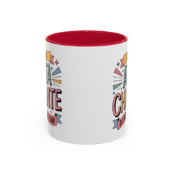 Tasse Je Suis Attachiante du Matin au Soir – Mug Humour Femme Drôle et Tendance – Cadeau Original 325ml Noir Bleu Rouge