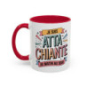 Tasse Je Suis Attachiante du Matin au Soir – Mug Humour Femme Drôle et Tendance – Cadeau Original 325ml Noir Bleu Rouge