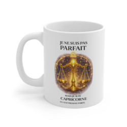 Mug Signe Astrologique Capricorne – “Je Ne Suis Pas Parfait Mais Je Suis Capricorne” – Tasse Horoscope 325ml