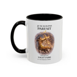 Tasse Signe Sagittaire Humour – Je Ne Suis Pas Parfait Mais Je Suis Sagittaire – Cadeau Astrologique Original 325ml